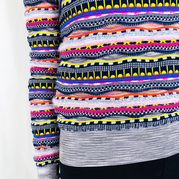 Carven Knit Multi Color Sweater Unique EUC S - Picture 6 of 8